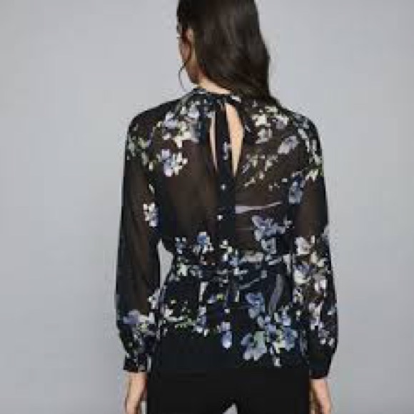 Reiss floral pleat blouse - Picture 3 of 11